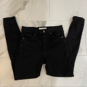 Topshop lightly distressed black jeans